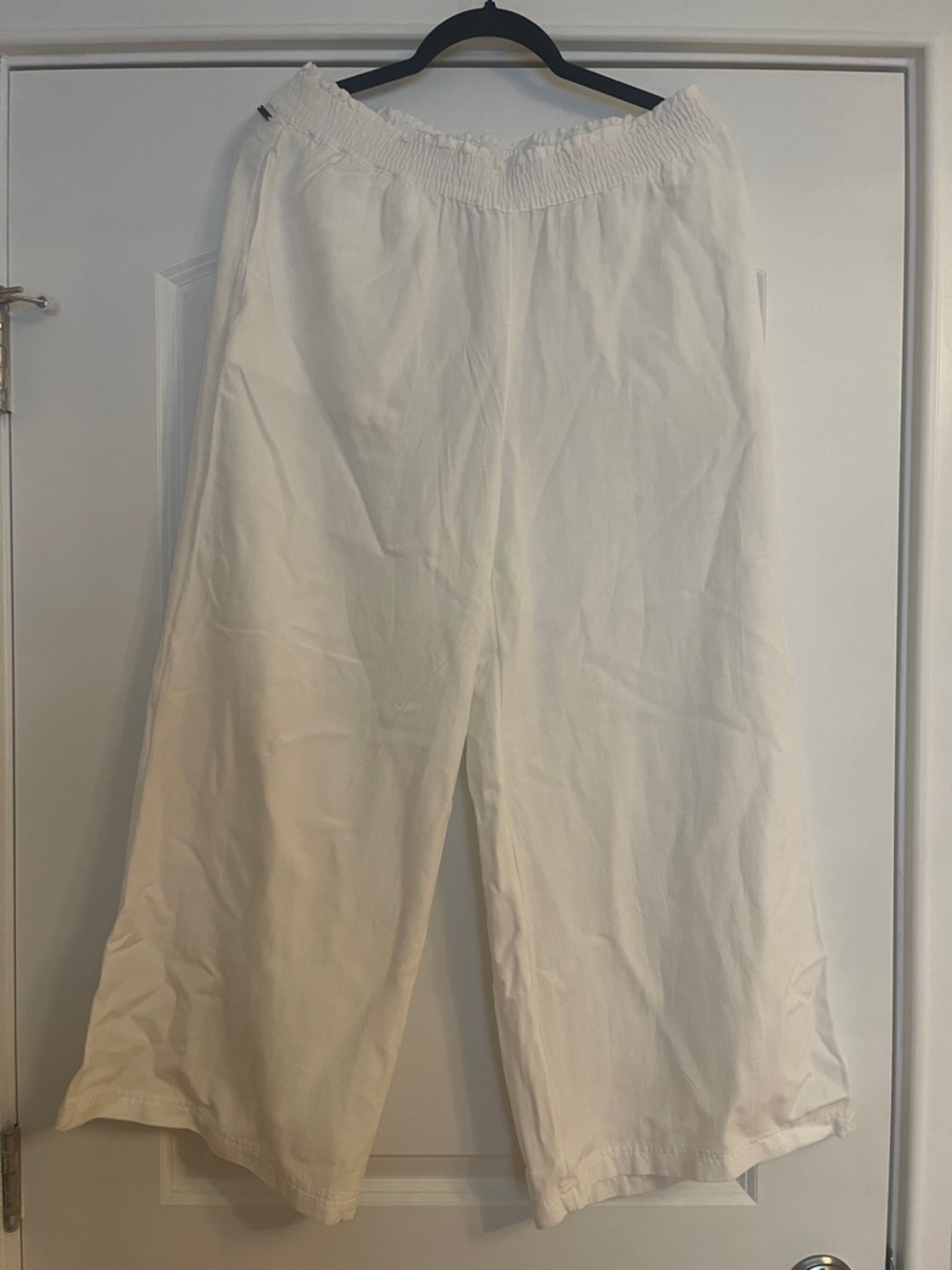 O'Neill White Sanders Pant - Elastic Waist Wide Leg